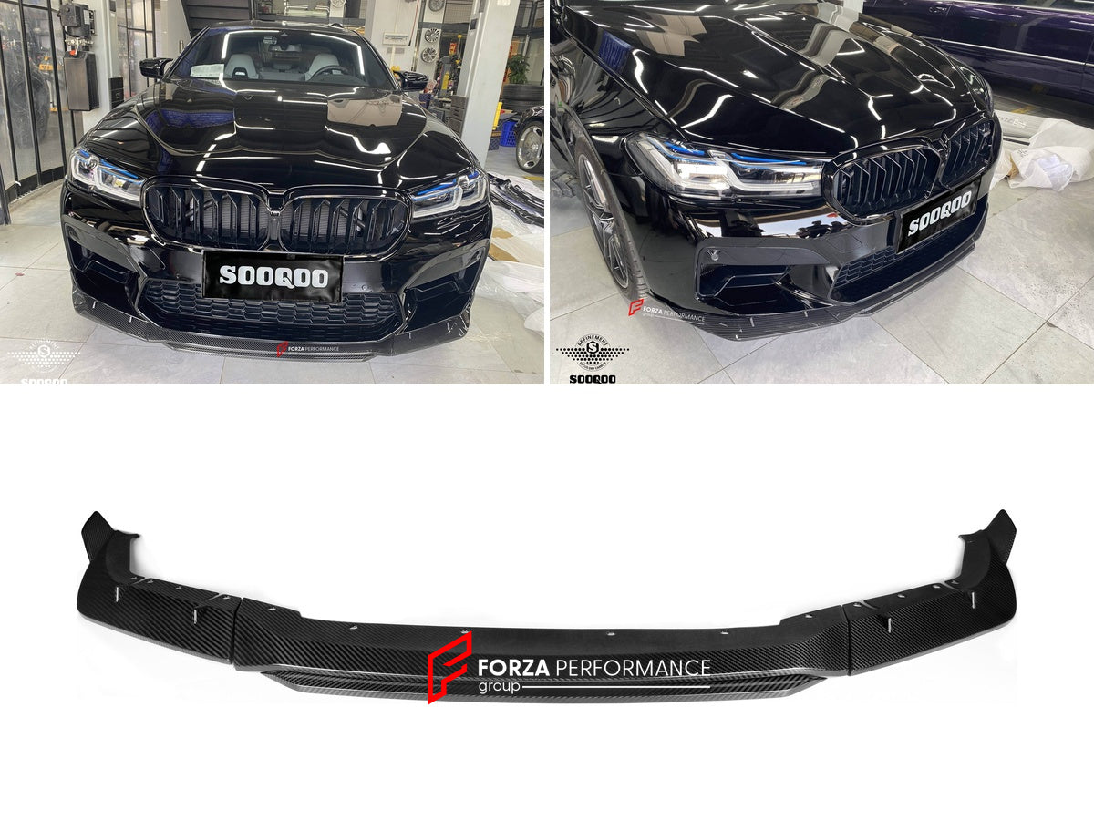 AUTHENTIC SOOQOO DRY CARBON FRONT LIP for BMW M5 F90 PRE-LCI 2017 - 2020 Forza Performance custom fit buy MT Style