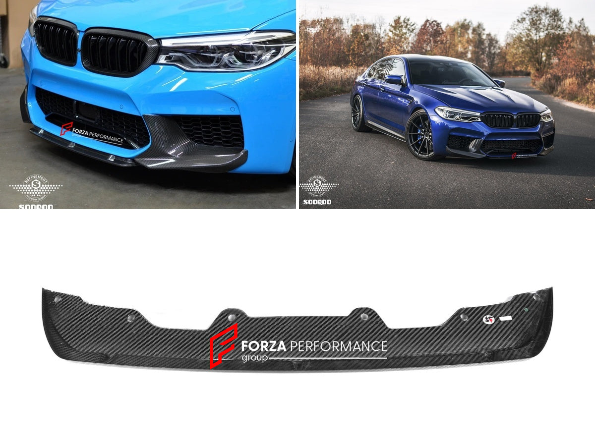 AUTHENTIC SOOQOO DRY CARBON FRONT LIP for BMW M5 F90 PRE-LCI 2017 - 2020 Forza Performance custom fit buy MP Style