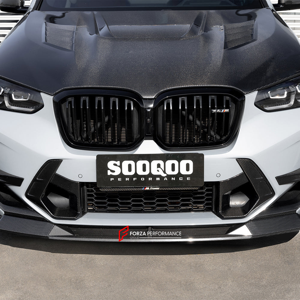AUTHENTIC SOOQOO DRY CARBON FRONT LIP for BMW X3M F97 LCI X4M F98 LCI 2022+

Set includes:

Front Lip

Material: Prepreg Carbon

Note: Professional installation is required