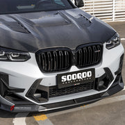AUTHENTIC SOOQOO DRY CARBON FRONT LIP for BMW X3M F97 LCI X4M F98 LCI 2022+

Set includes:

Front Lip

Material: Prepreg Carbon

Note: Professional installation is required