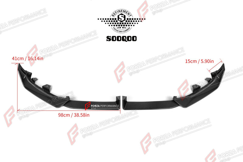 AUTHENTIC SOOQOO DRY CARBON FRONT LIP for BMW X6 G06 LCI 2023+