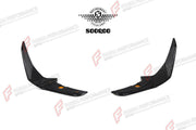 AUTHENTIC SOOQOO DRY CARBON FRONT SPLITTERS for BMW X5 G05 PRE-LCI 2019 - 2023 Forza Performance custom fit buy MP Style