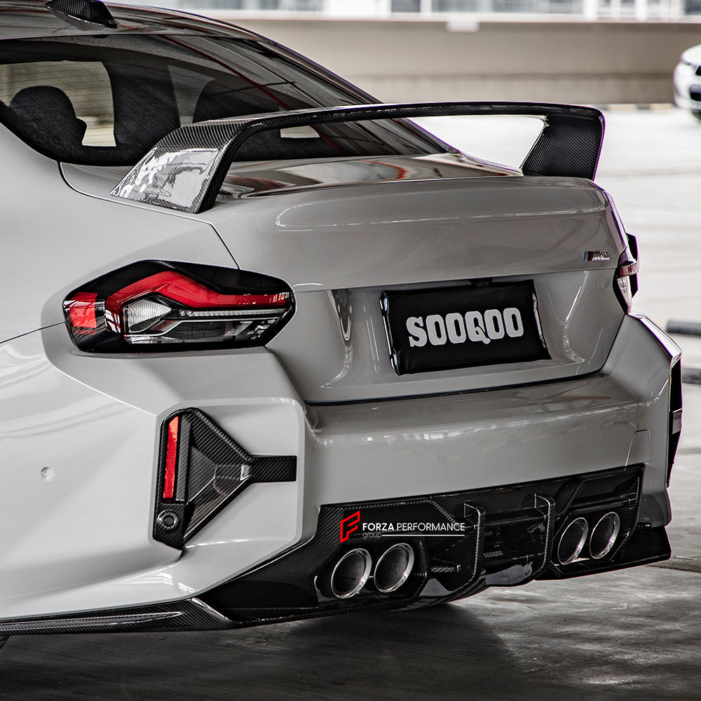 AUTHENTIC SOOQOO DRY CARBON REAR DIFFUSER for BMW M2 G87 2023+

Set includes:

Rear Diffuser

Material: Prepreg Carbon

Note: Professional installation is required