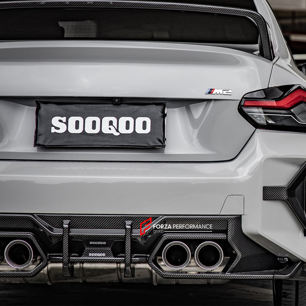 AUTHENTIC SOOQOO DRY CARBON REAR DIFFUSER for BMW M2 G87 2023+

Set includes:

Rear Diffuser

Material: Prepreg Carbon

Note: Professional installation is required
