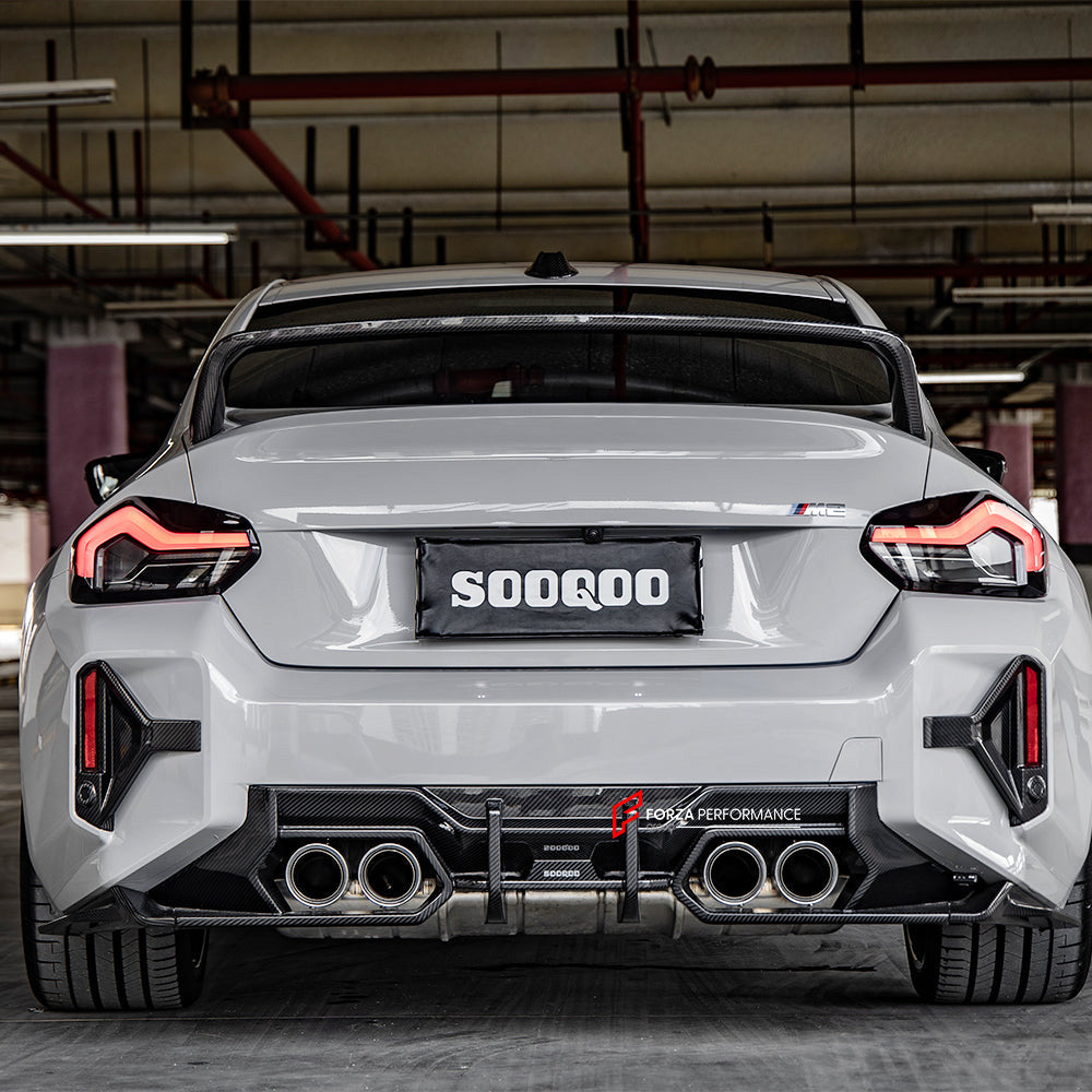 AUTHENTIC SOOQOO DRY CARBON REAR DIFFUSER for BMW M2 G87 2023+

Set includes:

Rear Diffuser

Material: Prepreg Carbon

Note: Professional installation is required