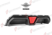 AUTHENTIC SOOQOO DRY CARBON REAR DIFFUSER WITH BRAKE LIGHT for BMW M5 F90 LCI 2021 - 2023 Forza Performance custom fit buy CS Style