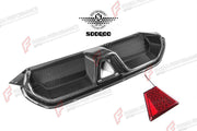AUTHENTIC SOOQOO DRY CARBON REAR DIFFUSER WITH BRAKE LIGHT for BMW M5 F90 LCI 2021 - 2023 Forza Performance custom fit buy CS Style