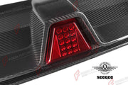 AUTHENTIC SOOQOO DRY CARBON REAR DIFFUSER WITH BRAKE LIGHT for BMW M5 F90 LCI 2021 - 2023 Forza Performance custom fit buy CS Style