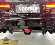 AUTHENTIC SOOQOO DRY CARBON REAR DIFFUSER WITH BRAKE LIGHT for BMW M5 F90 LCI 2021 - 2023 Forza Performance custom fit buy CS Style