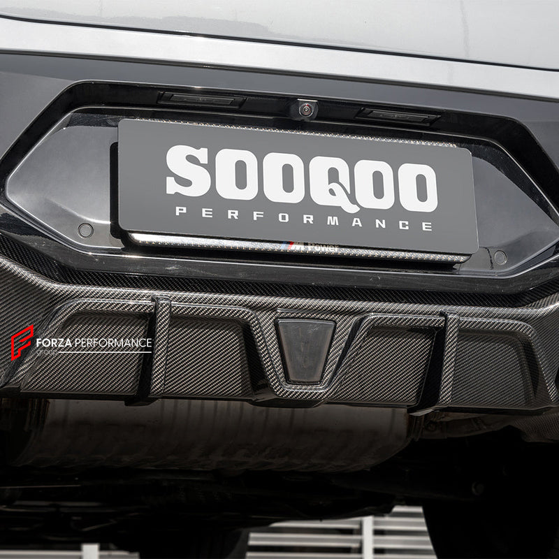 AUTHENTIC SOOQOO DRY CARBON REAR DIFFUSER with BRAKE LIGHT for BMW X4M F98 LCI 2022+