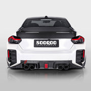 AUTHENTIC SOOQOO DRY CARBON REAR DIFFUSER with BREAK LIGHT for BMW M2 G87 2023+

Set includes:

Rear Diffuser

Material: Prepreg Carbon

Note: Professional installation is required