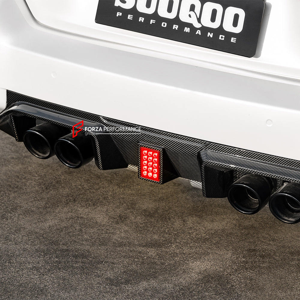 AUTHENTIC SOOQOO DRY CARBON REAR DIFFUSER with BREAK LIGHT for BMW M2 G87 2023+

Set includes:

Rear Diffuser

Material: Prepreg Carbon

Note: Professional installation is required