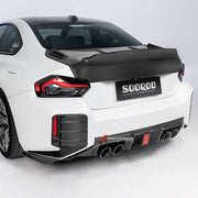 AUTHENTIC SOOQOO DRY CARBON REAR DIFFUSER with BREAK LIGHT for BMW M2 G87 2023+

Set includes:

Rear Diffuser

Material: Prepreg Carbon

Note: Professional installation is required