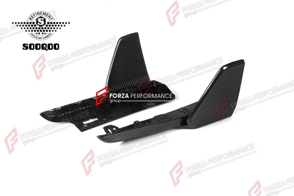 AUTHENTIC SOOQOO DRY CARBON REAR SPLITTERS for BMW X5 G05 PRE-LCI 2019 - 2023 Forza Performance custom fit buy MP Style
