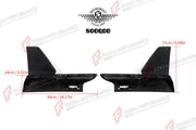 AUTHENTIC SOOQOO DRY CARBON REAR SPLITTERS for BMW X5 G05 PRE-LCI 2019 - 2023 Forza Performance custom fit buy MP Style