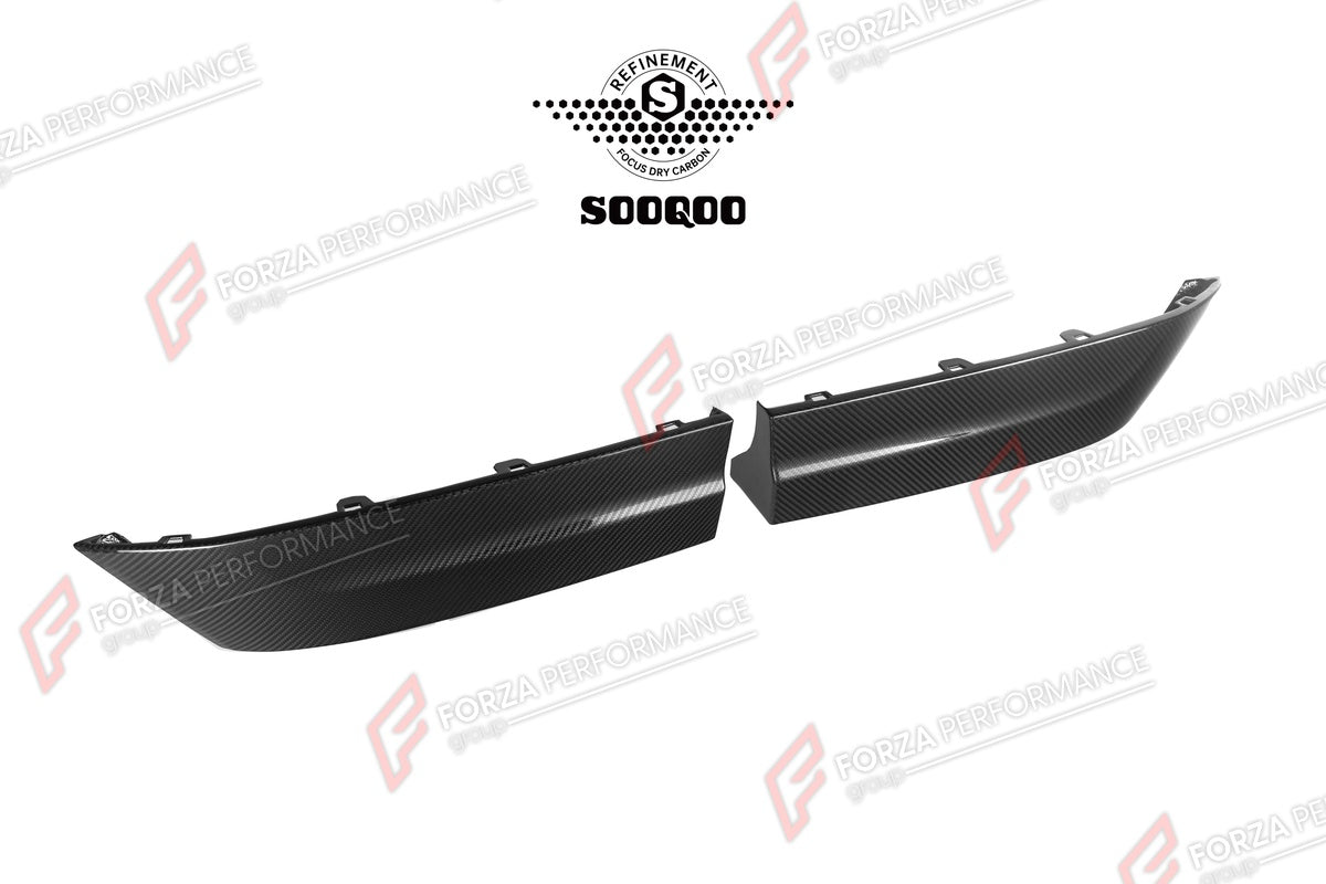 AUTHENTIC SOOQOO DRY CARBON REAR SPLITTERS for BMW X6M F96 PRE-LCI 2020 - 2023 Forza Performance custom fit buy OEM Style