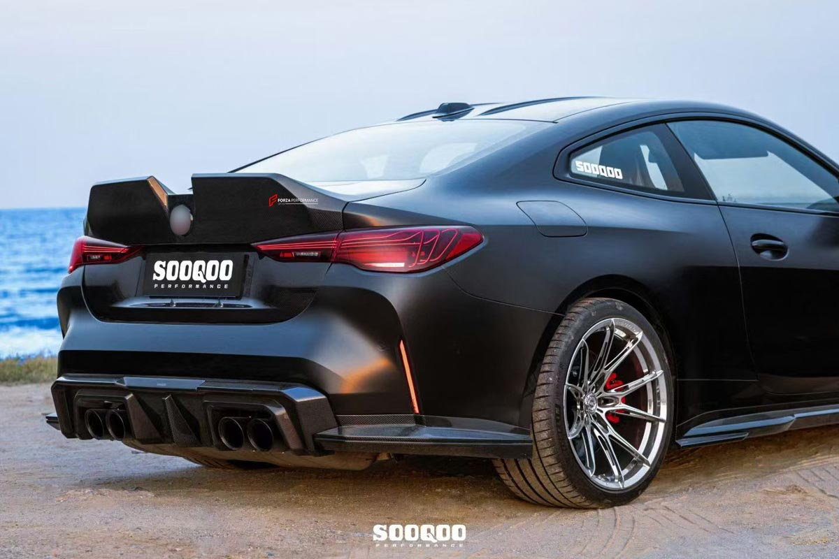 AUTHENTIC SOOQOO DRY CARBON TRUNK LID SPOILER for BMW 3 SERIES G20 G28 M3 G80 4 SERIES G22 M4 G82 2019+
Material: Dry Carbon

NOTE: Professional installation is required.