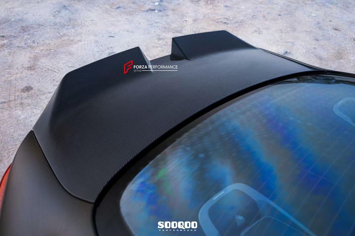 AUTHENTIC SOOQOO DRY CARBON TRUNK LID SPOILER for BMW 3 SERIES G20 G28 M3 G80 4 SERIES G22 M4 G82 2019+
Material: Dry Carbon

NOTE: Professional installation is required.