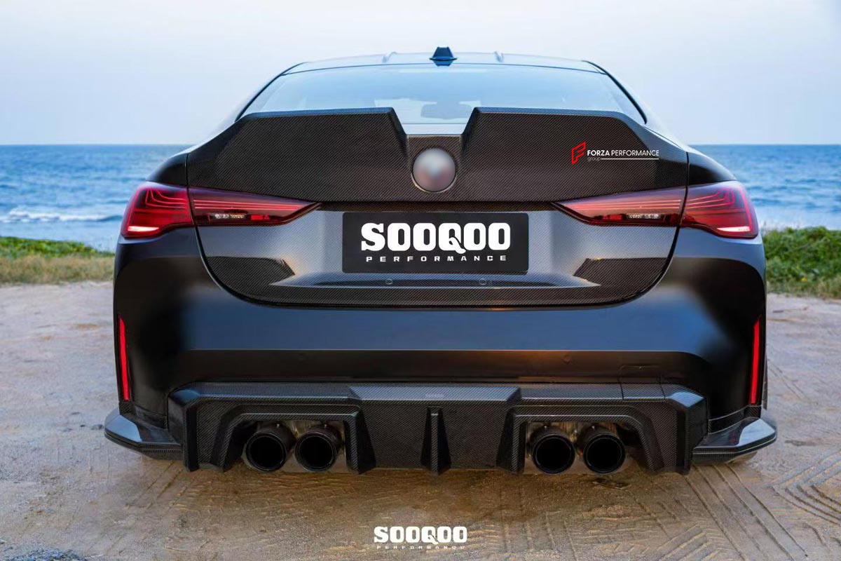 AUTHENTIC SOOQOO DRY CARBON TRUNK LID SPOILER for BMW 3 SERIES G20 G28 M3 G80 4 SERIES G22 M4 G82 2019+
Material: Dry Carbon

NOTE: Professional installation is required.