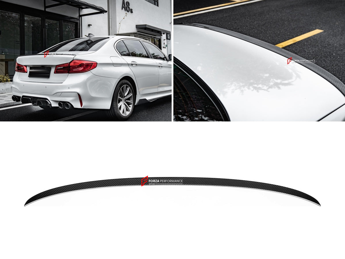 AUTHENTIC SOOQOO DRY CARBON REAR SPOILER for BMW M5 F90 2017 - 2023 Forza Performance custom fit buy M5 Style