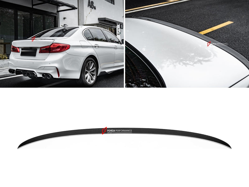 AUTHENTIC SOOQOO DRY CARBON REAR SPOILER for BMW M5 F90 2017 - 2023