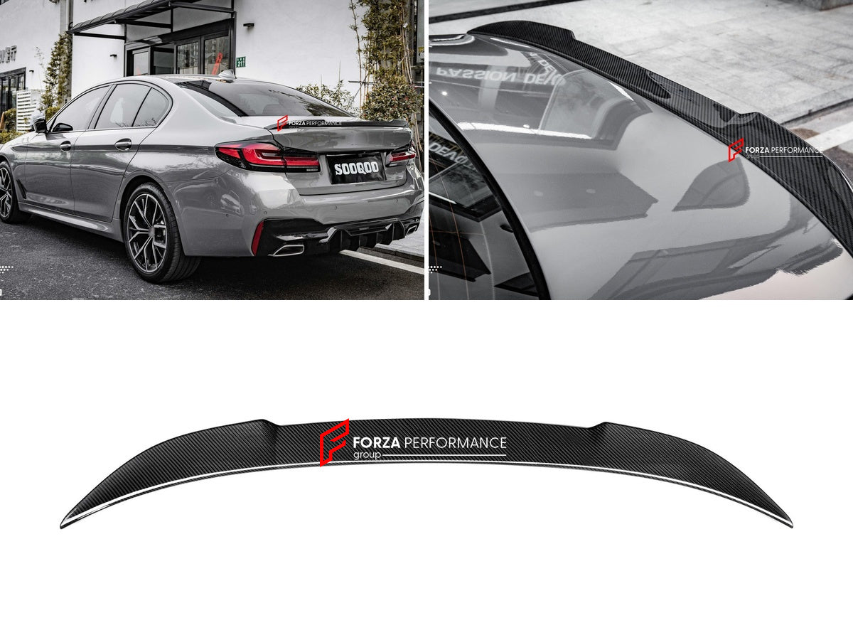 AUTHENTIC SOOQOO DRY CARBON REAR SPOILER for BMW M5 F90 2017 - 2023 Forza Performance custom fit buy CS Style