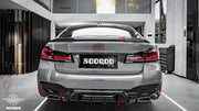 AUTHENTIC SOOQOO DRY CARBON REAR SPOILER for BMW M5 F90 2017 - 2023 Forza Performance custom fit buy CS Style
