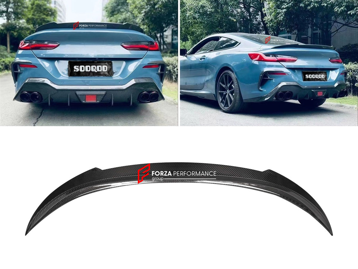 AUTHENTIC SOOQOO DRY CARBON REAR SPOILER for BMW M8 F92 2021+ Forza Performance custom fit buy V Style