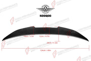 AUTHENTIC SOOQOO DRY CARBON REAR SPOILER for BMW M8 F93 2021+ Forza Performance custom fit buy PSM Style