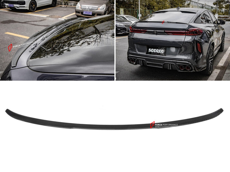AUTHENTIC SOOQOO DRY CARBON REAR SPOILER for BMW X6 G06 PRE-LCI 2020 - 2023