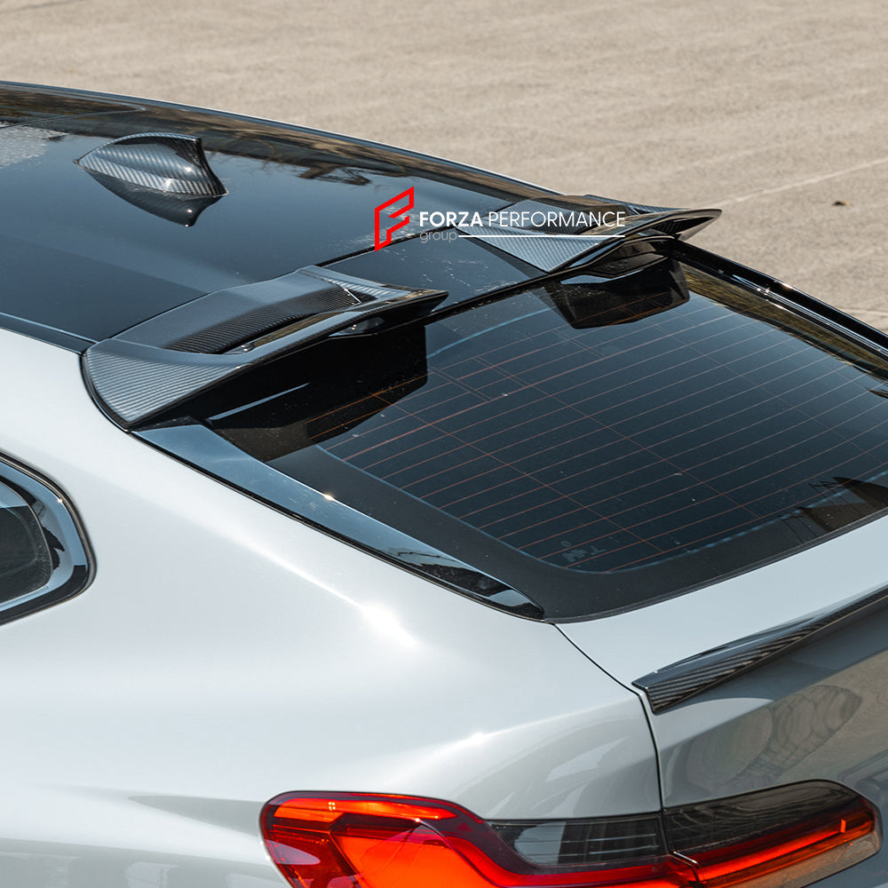 AUTHENTIC SOOQOO DRY CARBON ROOF SPOILER for BMW X4M F98 LCI 2022+

Set includes:

Rear Spoiler

Material: Prepreg Carbon

Note: Professional installation is required