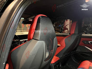 AUTHENTIC SOOQOO DRY CARBON SEAT BACKREST COVERS for BMW M8 F91 2021+ Forza Performance custom fit buy OEM Style