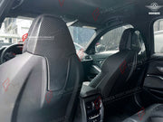 AUTHENTIC SOOQOO DRY CARBON SEAT BACKREST COVERS for BMW M8 F91 2021+ Forza Performance custom fit buy OEM Style