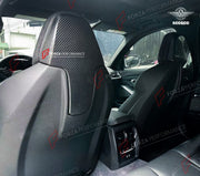 AUTHENTIC SOOQOO DRY CARBON SEAT BACKREST COVERS for BMW M8 F91 2021+ Forza Performance custom fit buy OEM Style