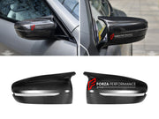 AUTHENTIC SOOQOO DRY CARBON SIDE MIRROR COVERS for BMW M5 F90 RHD 2017 - 2023 Forza Performance custom fit buy OEM Style