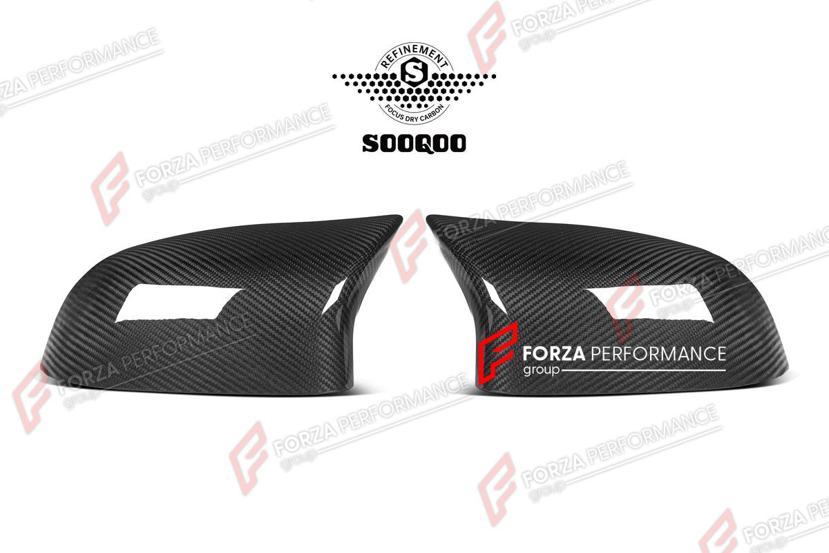 AUTHENTIC SOOQOO DRY CARBON SIDE MIRROR COVERS for BMW X3 F25 X4 F26 2014 - 2018 Forza Performance custom fit buy M Style