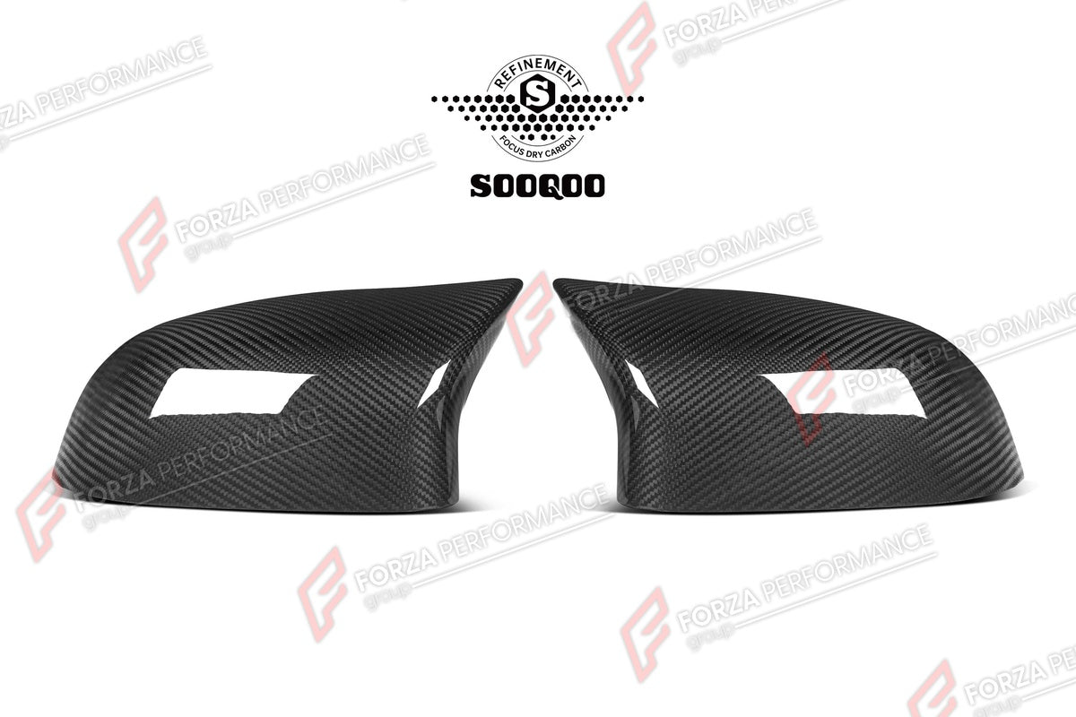 AUTHENTIC SOOQOO DRY CARBON SIDE MIRROR COVERS for BMW X5 F15 X6 F16 2015 - 2019 Forza Performance custom fit buy M Style