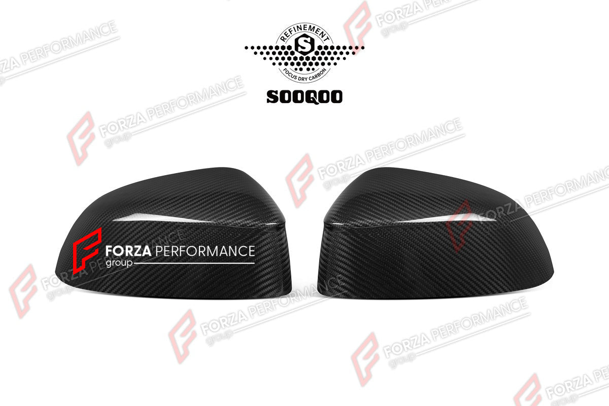 AUTHENTIC SOOQOO DRY CARBON SIDE MIRROR COVERS for BMW X5 G05 X6 G06 2019+ Forza Performance custom fit buy OEM Style