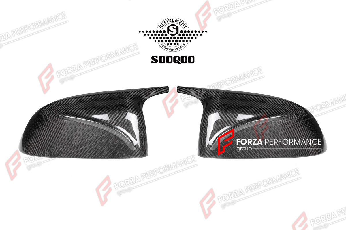 AUTHENTIC SOOQOO DRY CARBON SIDE MIRROR COVERS for BMW X5 G05 X6 G06 2019+ Forza Performance custom fit buy M Style