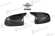 AUTHENTIC SOOQOO DRY CARBON SIDE MIRROR COVERS for BMW X5M F95 PRE-LCI 2019 - 2023 Forza Performance custom fit buy OEM Style
