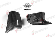AUTHENTIC SOOQOO DRY CARBON SIDE MIRROR COVERS for BMW X5M F95 PRE-LCI 2019 - 2023 Forza Performance custom fit buy OEM Style