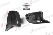 AUTHENTIC SOOQOO DRY CARBON SIDE MIRROR COVERS for BMW X6M F96 PRE-LCI 2020 - 2023 Forza Performance custom fit buy OEM Style