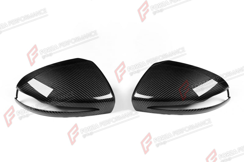 AUTHENTIC SOOQOO DRY CARBON SIDE MIRROR COVERS for MERCEDES-BENZ S-CLASS W222 RHD 2018 - 2021