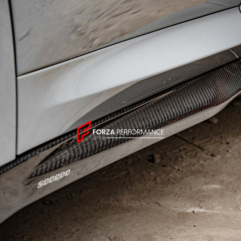 AUTHENTIC SOOQOO DRY CARBON SIDE SKIRTS for BMW X3M F97 LCI X4M F98 LCI 2022+