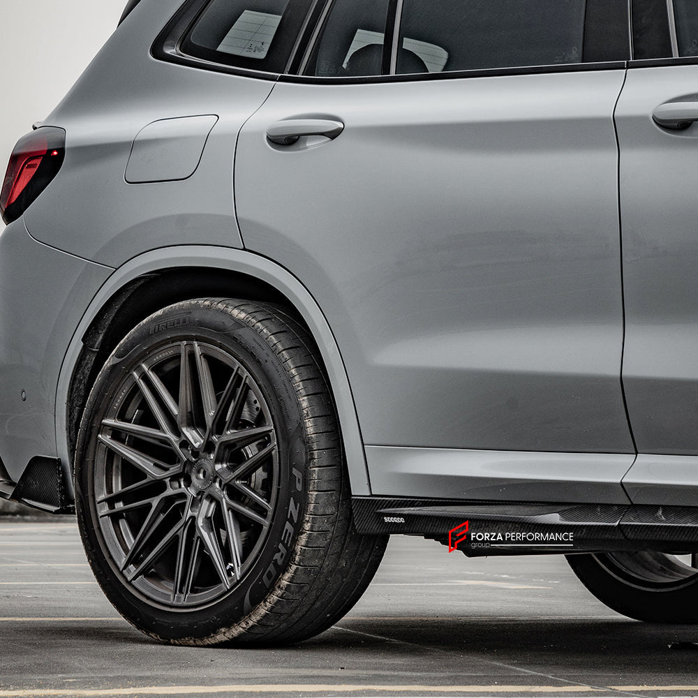 AUTHENTIC SOOQOO DRY CARBON SIDE SKIRTS for BMW X3M F97 LCI X4M F98 LCI 2022+

Set includes:

Side Skirts

Material: Prepreg Carbon

Note: Professional installation is required