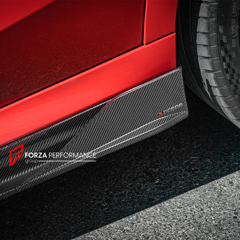 AUTHENTIC SOOQOO DRY CARBON SIDE SKIRTS for BMW X6 G06 2020+ X6M F96 2020+