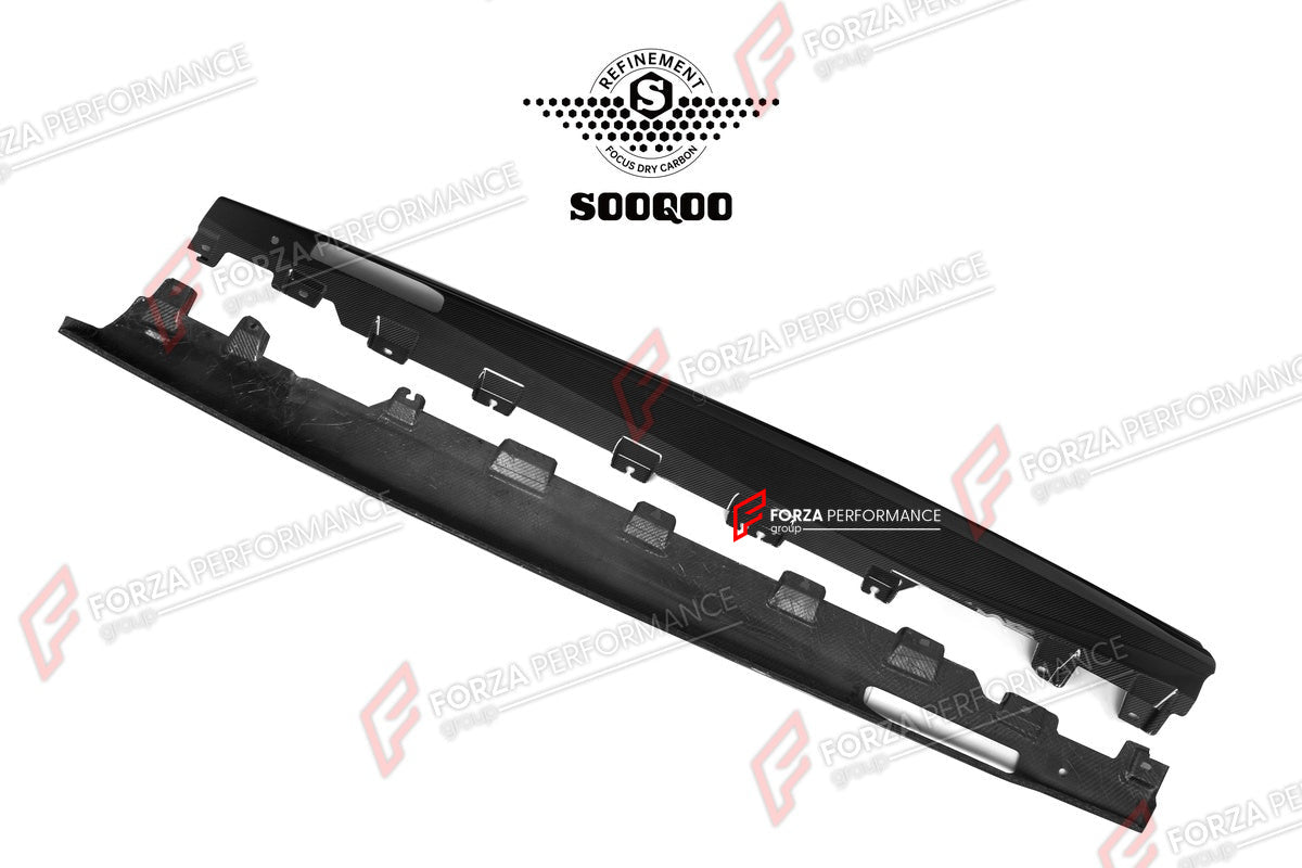 AUTHENTIC SOOQOO DRY CARBON SIDE SKIRTS for BMW X6 G06 X6M F96 LCI 2023+ Forza Performance custom fit buy MP Style