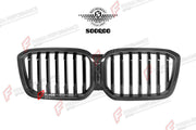 AUTHENTIC SOOQOO DRY CARBON SINGLE SLAT FRONT GRILLE for BMW X3 G01 X4 G02 LCI 2022+ Forza Performance custom fit buy OEM Style