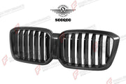 AUTHENTIC SOOQOO DRY CARBON SINGLE SLAT FRONT GRILLE for BMW X3 G01 X4 G02 LCI 2022+ Forza Performance custom fit buy OEM Style
