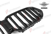 AUTHENTIC SOOQOO DRY CARBON SINGLE SLAT FRONT GRILLE for BMW X6 G06 PRE-LCI 2020 - 2023 Forza Performance custom fit buy OEM Style